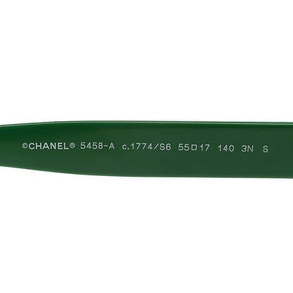 Chanel Acetate Pantos Logo Sunglasses 5458-A Green 5 of 7