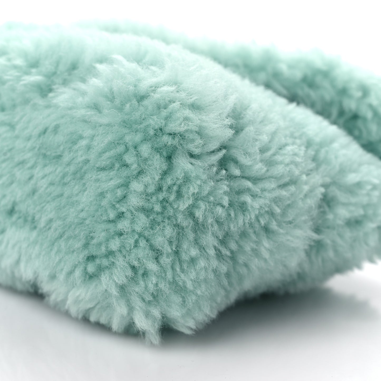 Shearling Quilted Monogram Loulou Puffer Pouch Clutch Iced Mint