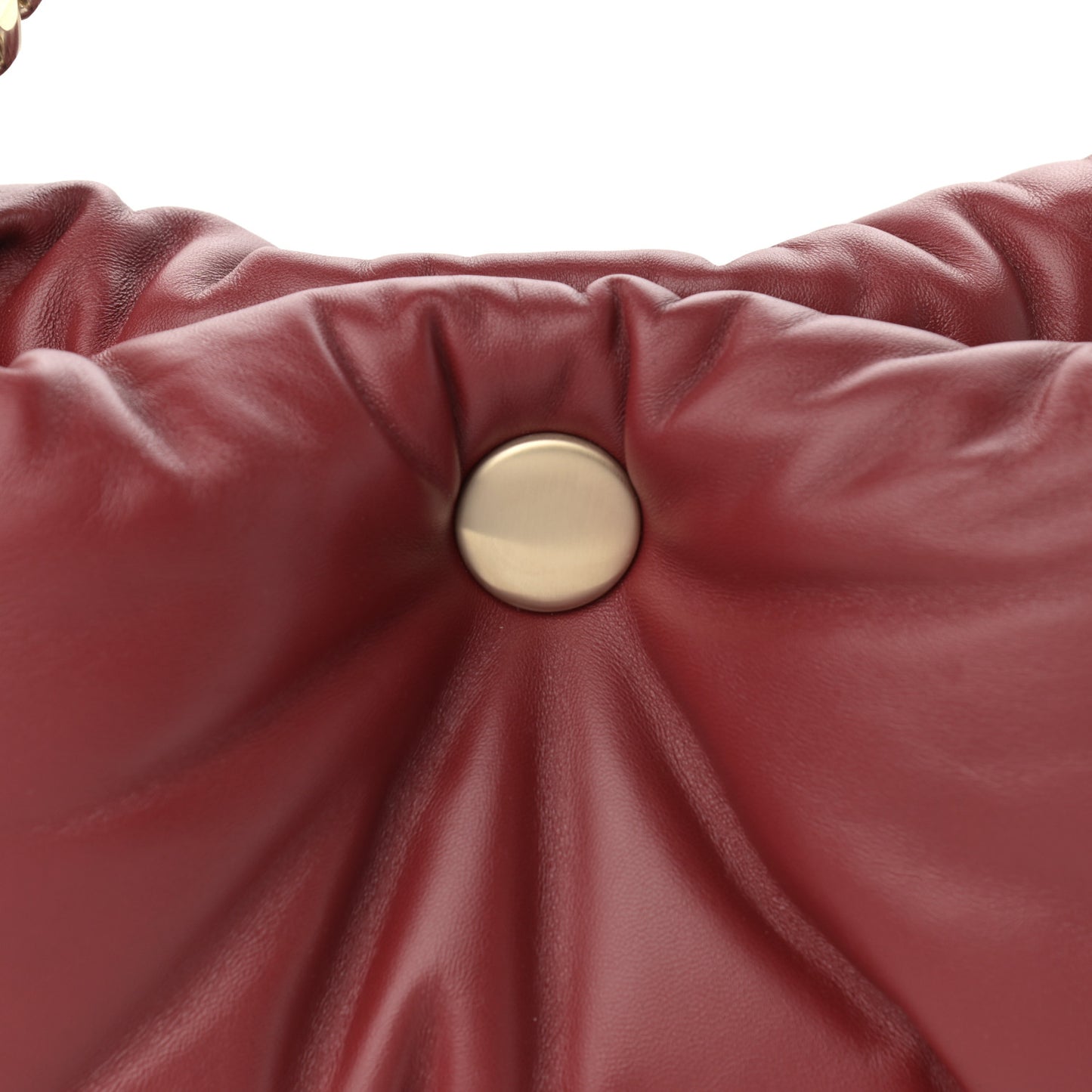 Lambskin Puffy Chain Tobo Bag Red