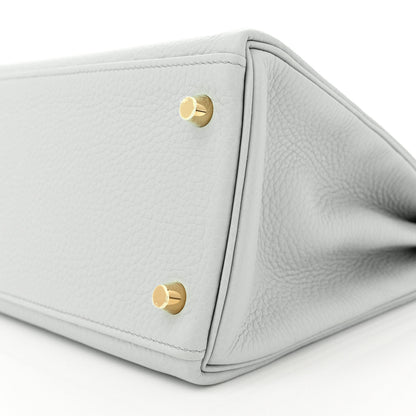 Hermes Taurillon Clemence Kelly Retourne 28 Bleu Pale 10 of 12
