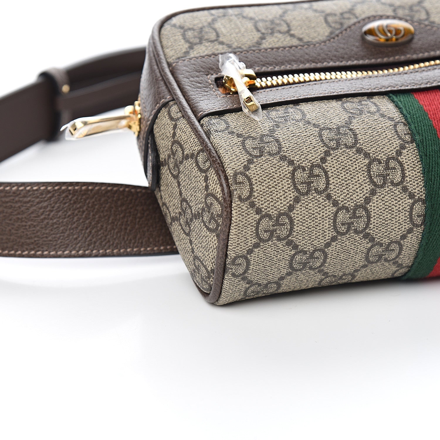 Gucci GG Supreme Monogram Web Small Ophidia Belt Bag 85 34 Dark Brown 7 of 9