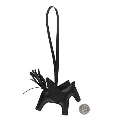 Hermes Milo Lambskin Grigri Rodeo Pegase Horse Bag Charm PM So Black 2 of 4