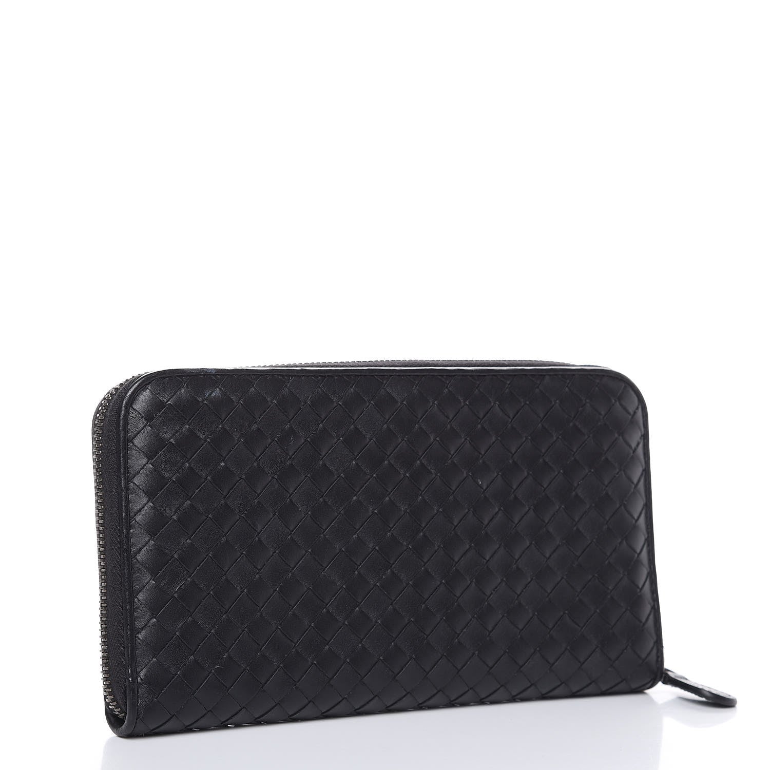 Bottega Veneta Nappa Intrecciato Zip Around Wallet Black 3 of 10