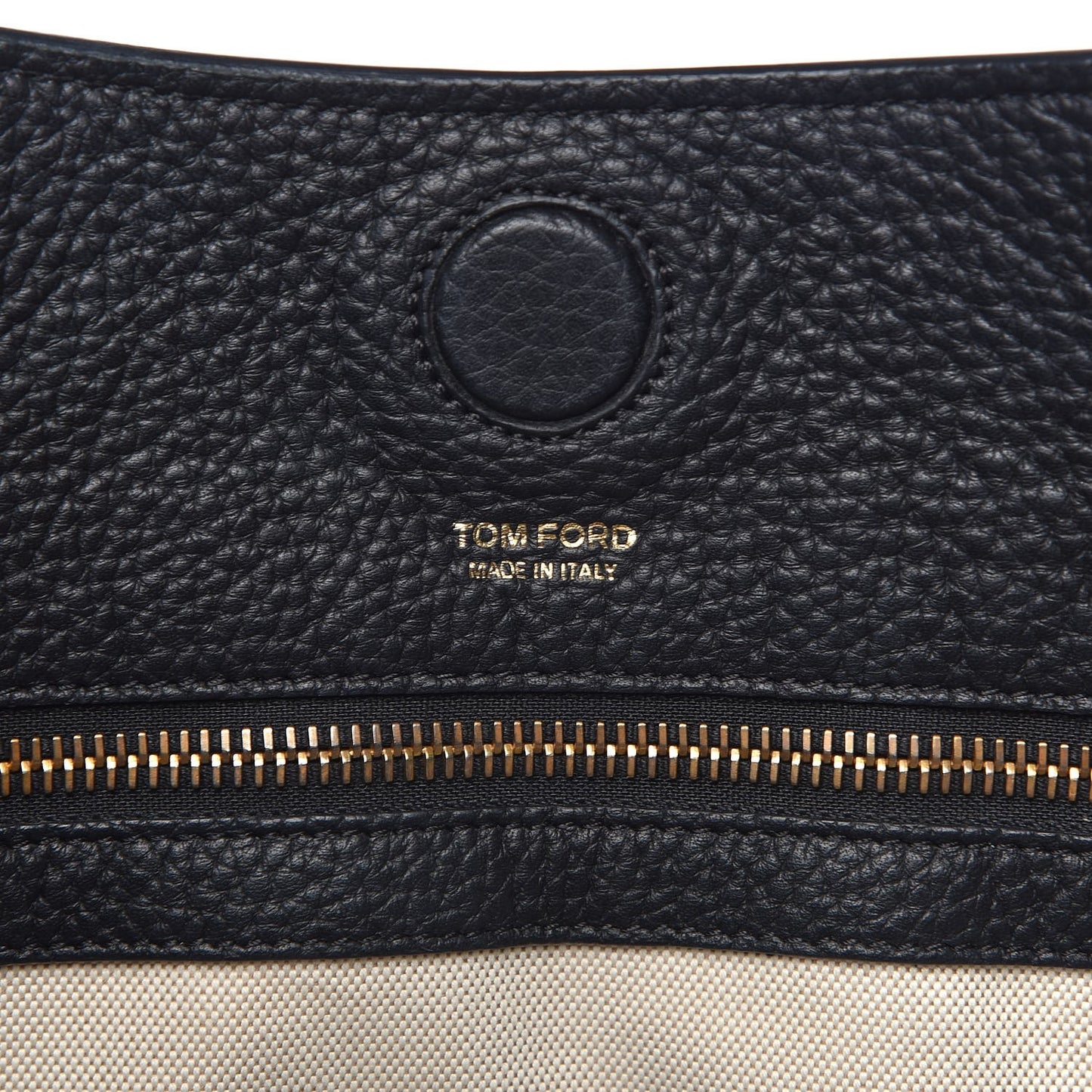 Pebbled Calfskin Large Alix Padlock Zip Hobo Bag Black