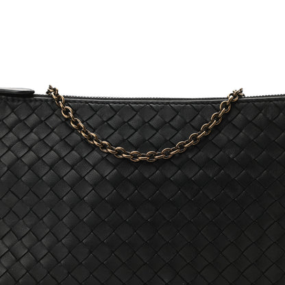Bottega Veneta Nappa Intrecciato Biletto Chain Crossbody Antique Black 8 of 10