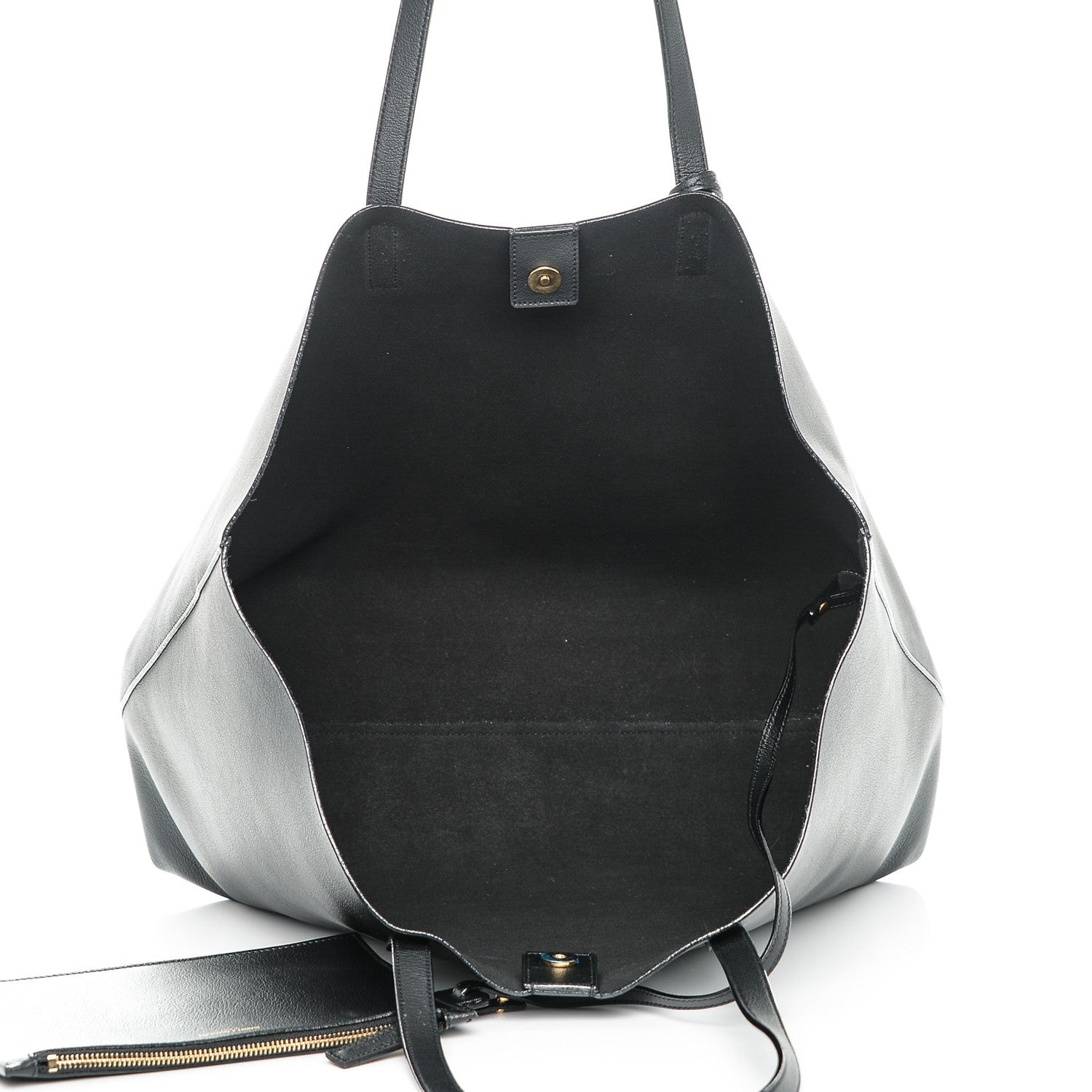 Saint Laurent Calfskin Large Shopping Tote Black 5 of 9