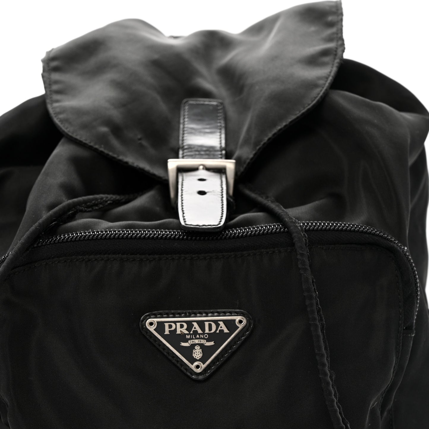 Tessuto Nylon Vela Cinch Backpack Black