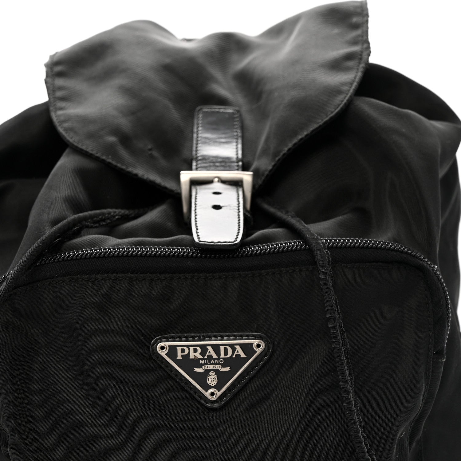 Prada Tessuto Nylon Vela Cinch Backpack Black 7 of 12