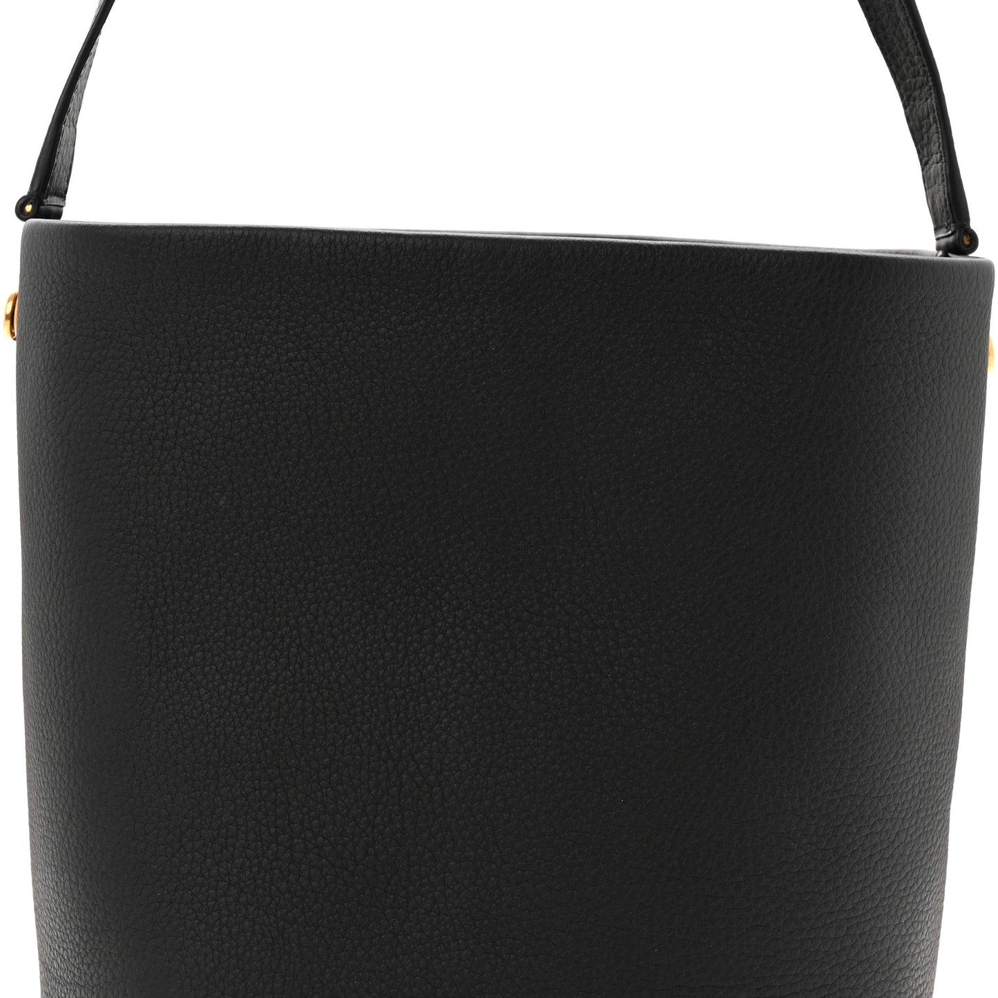 Grained Calfskin Medium N/S Hook Tote Black