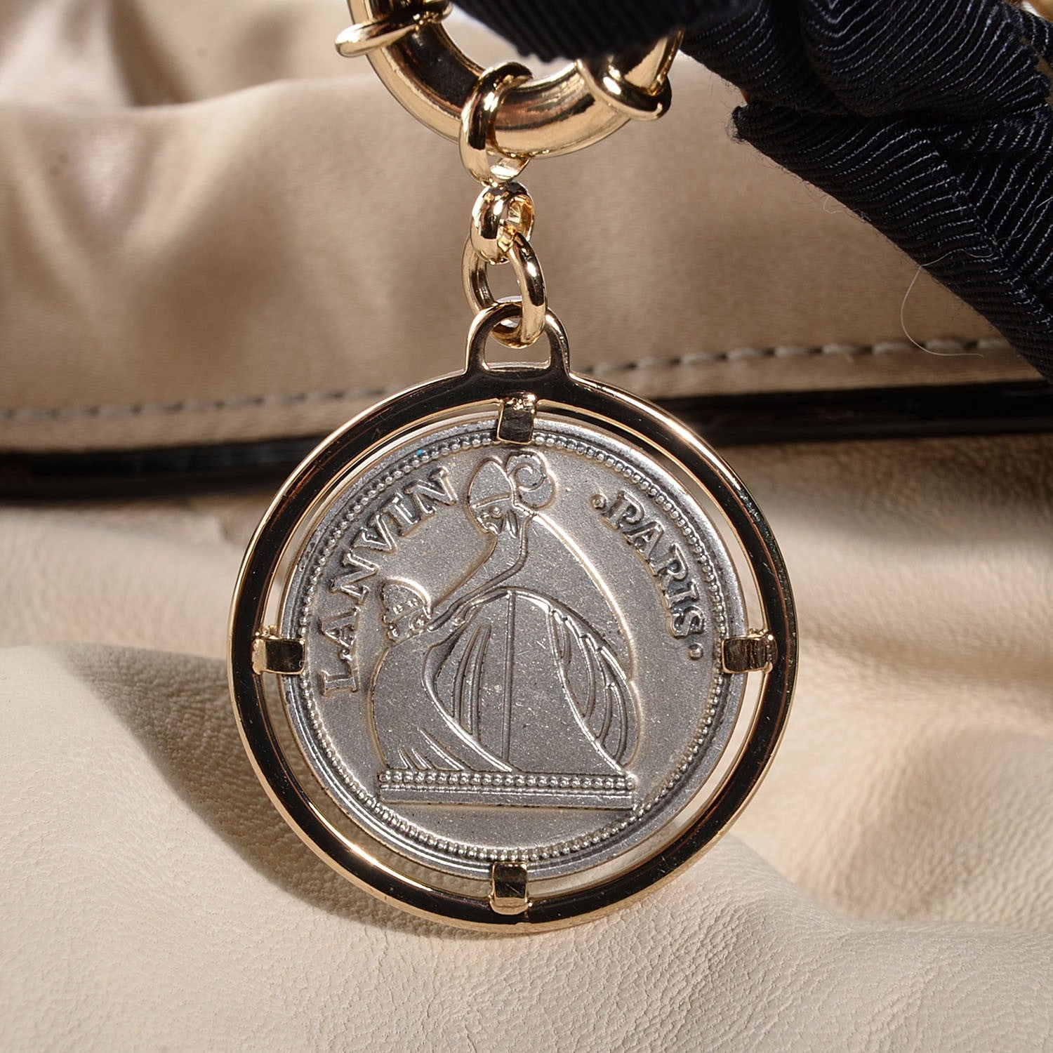 Lanvin Lambskin Quilted Amalia Cabas Tote Beige 8 of 8