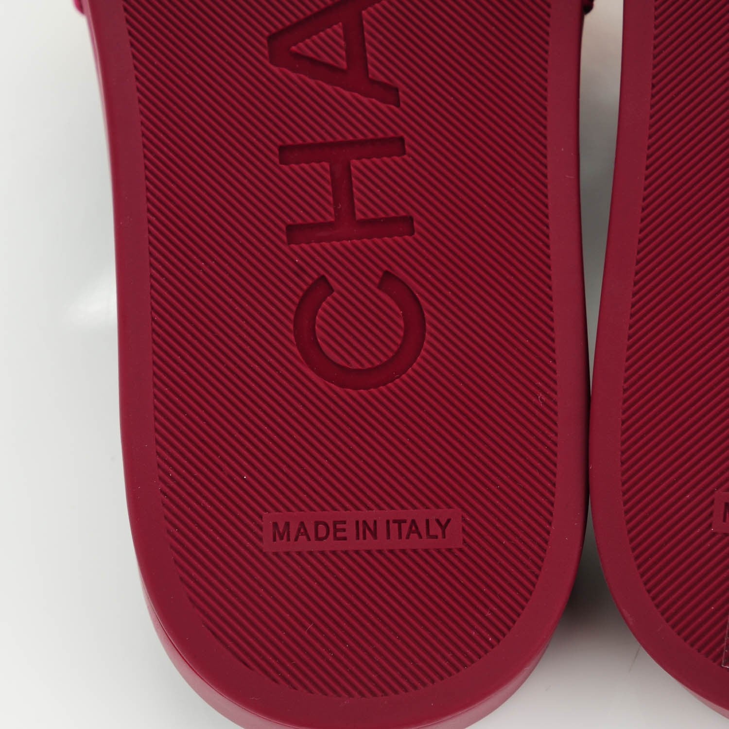 Chanel Satin Chain Flat Sandals 37 Dark Fuchsia 6 of 8