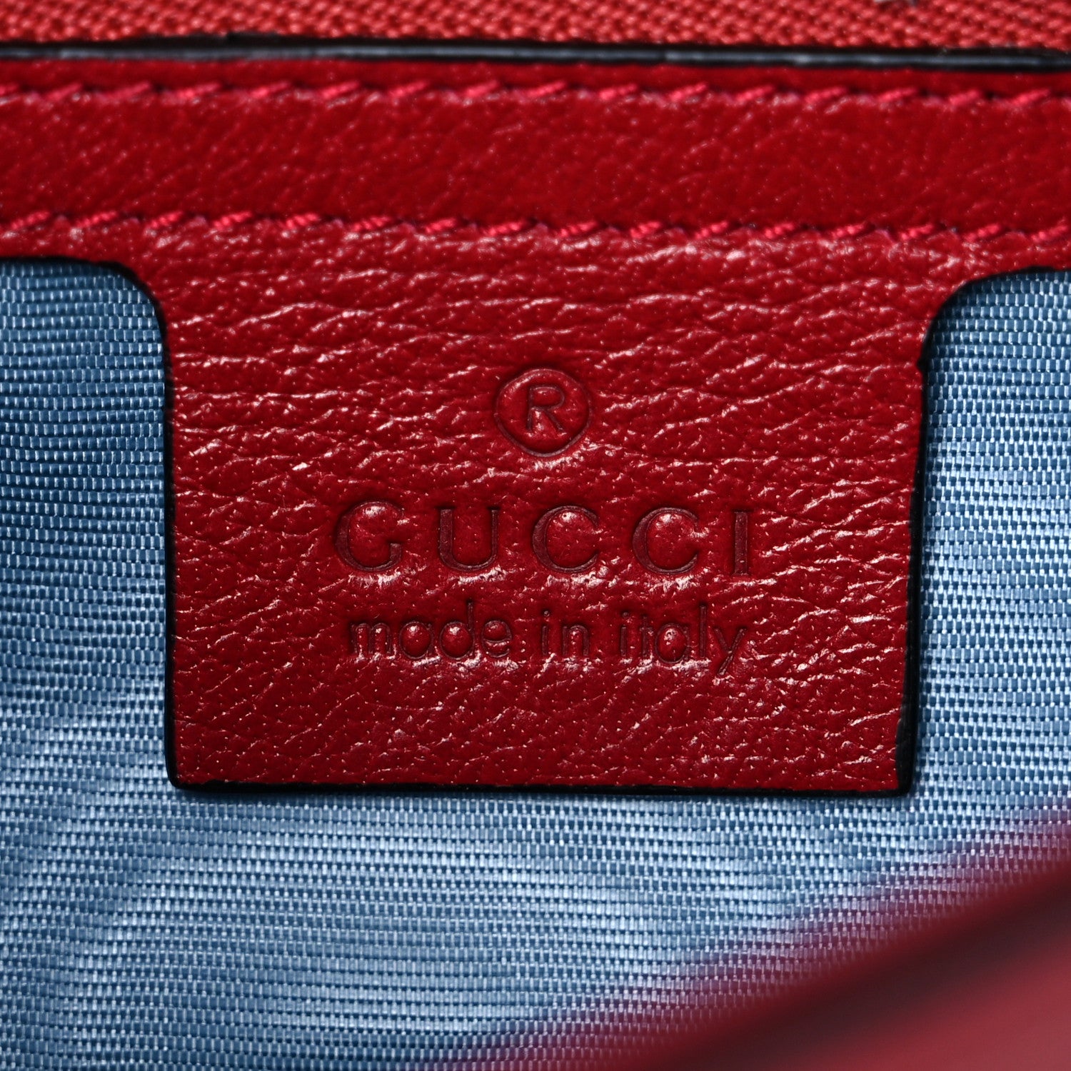 Gucci Calfskin Diagonal GG Medium Thiara Double Envelope Shoulder Bag Black Red 7 of 11