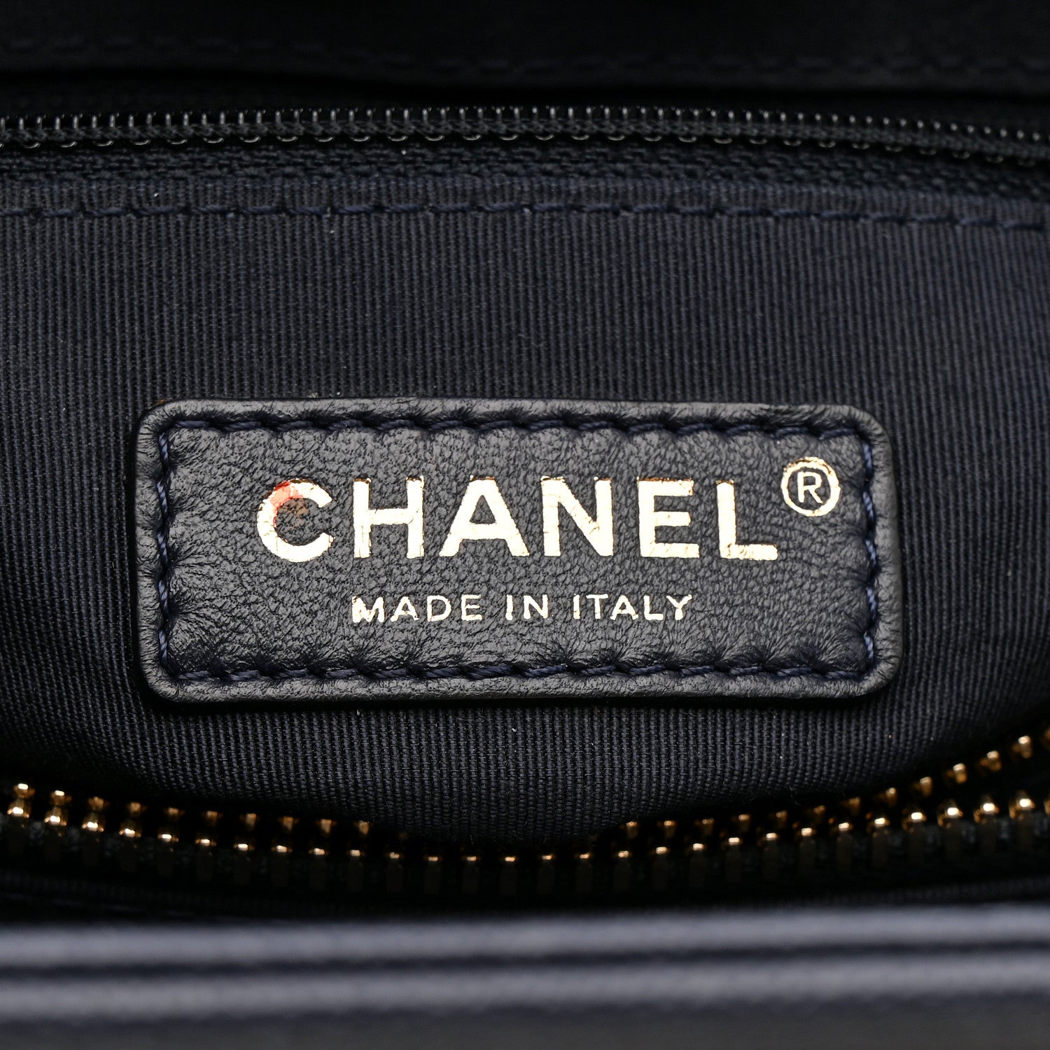 Chanel Grained Calfskin Stitched Small Lady Coco Top Handle Tote Navy 6 of 11