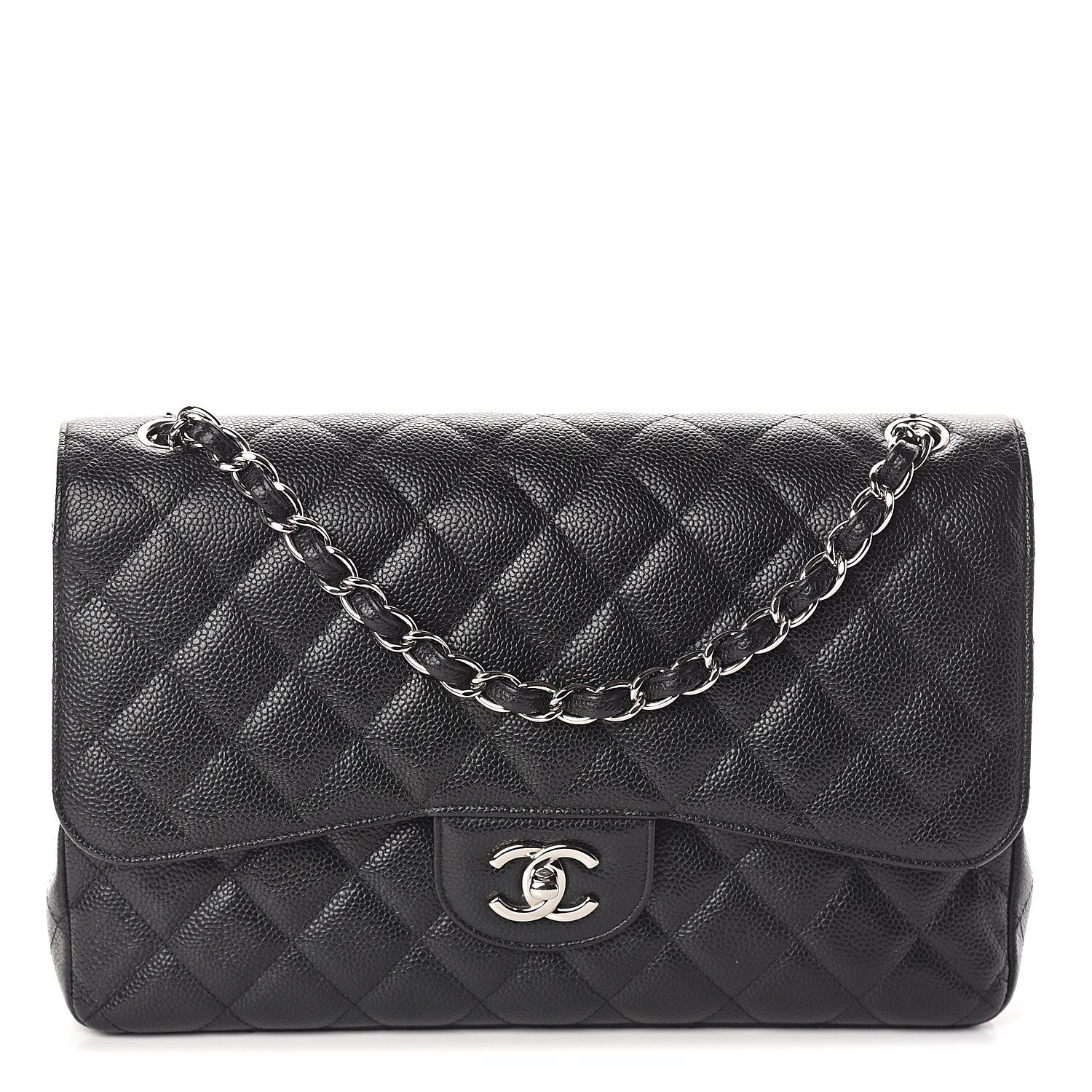 Chanel Caviar Quilted Jumbo Double Flap Black 1 of 9