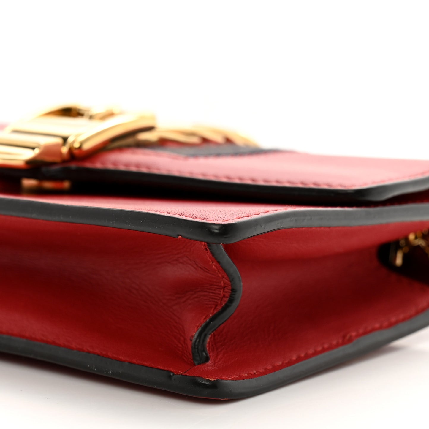 Calfskin Super Mini Sylvie Chain Shoulder Bag Hibiscus Red