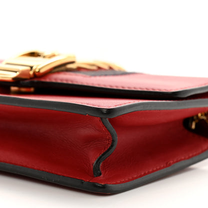 Gucci Calfskin Super Mini Sylvie Chain Shoulder Bag Hibiscus Red 9 of 9