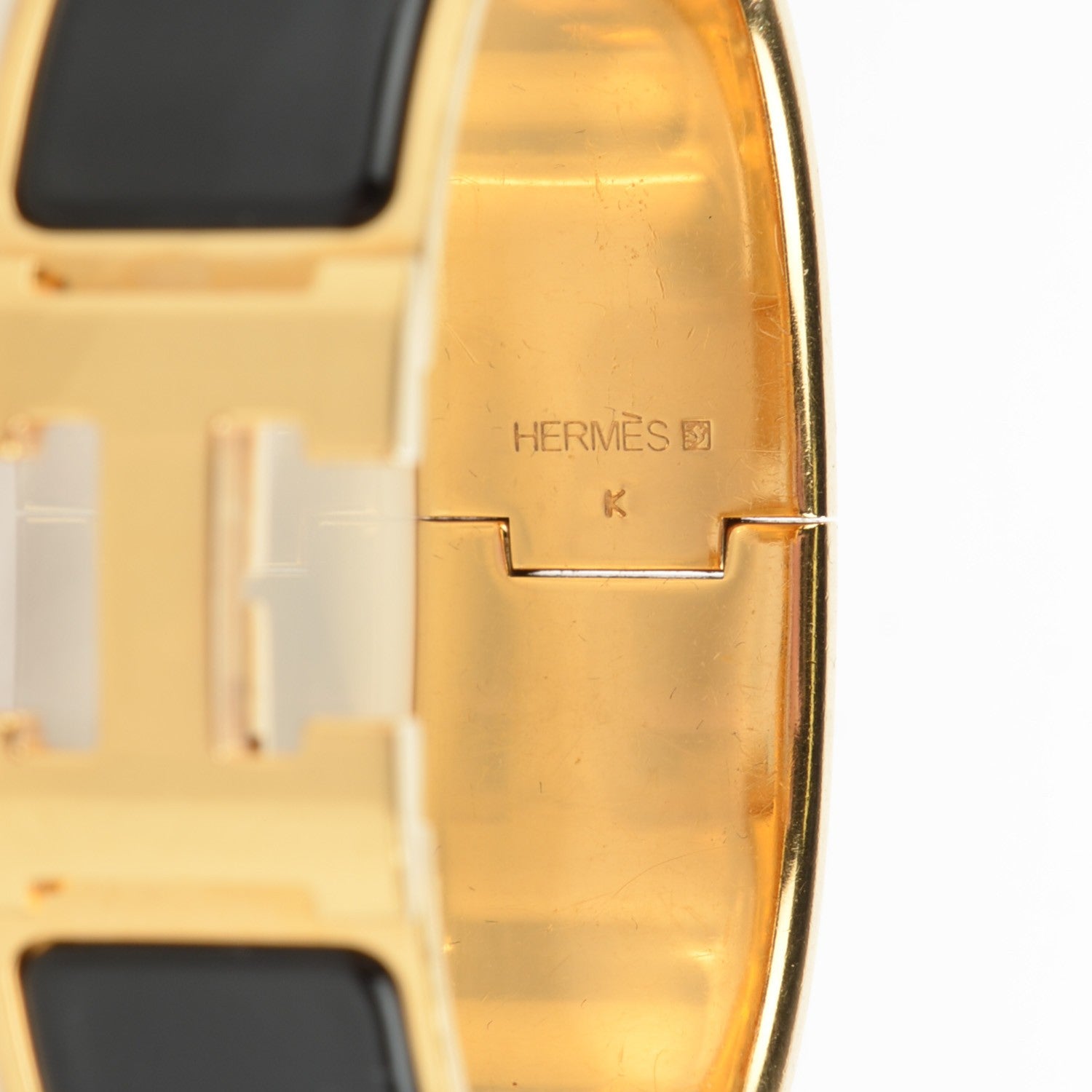 Hermes Enamel Wide Clic Clac H Bracelet GM Black 3 of 7