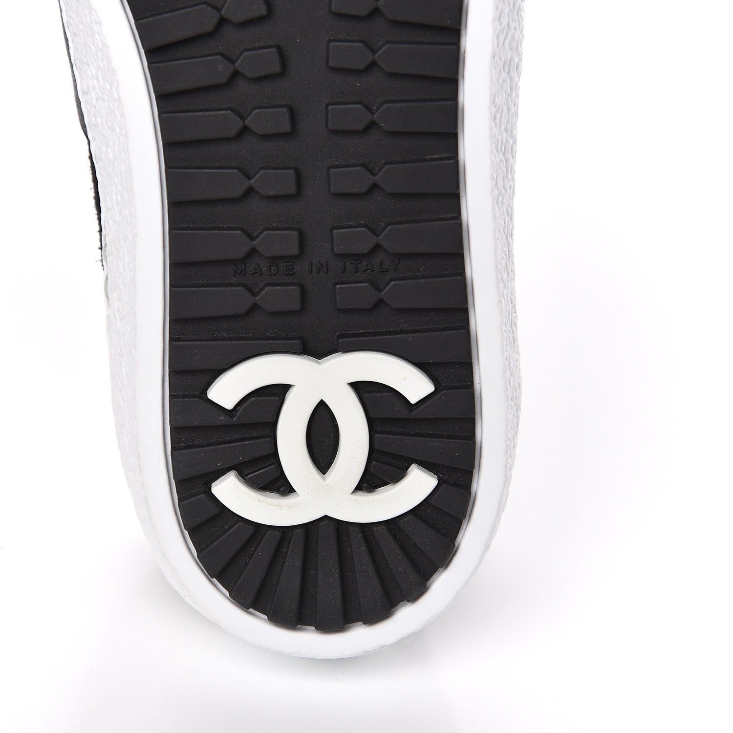 Chanel Suede Calfskin Tweed Womens Slip On Sneakers 35 Black Navy Silver 7 of 10