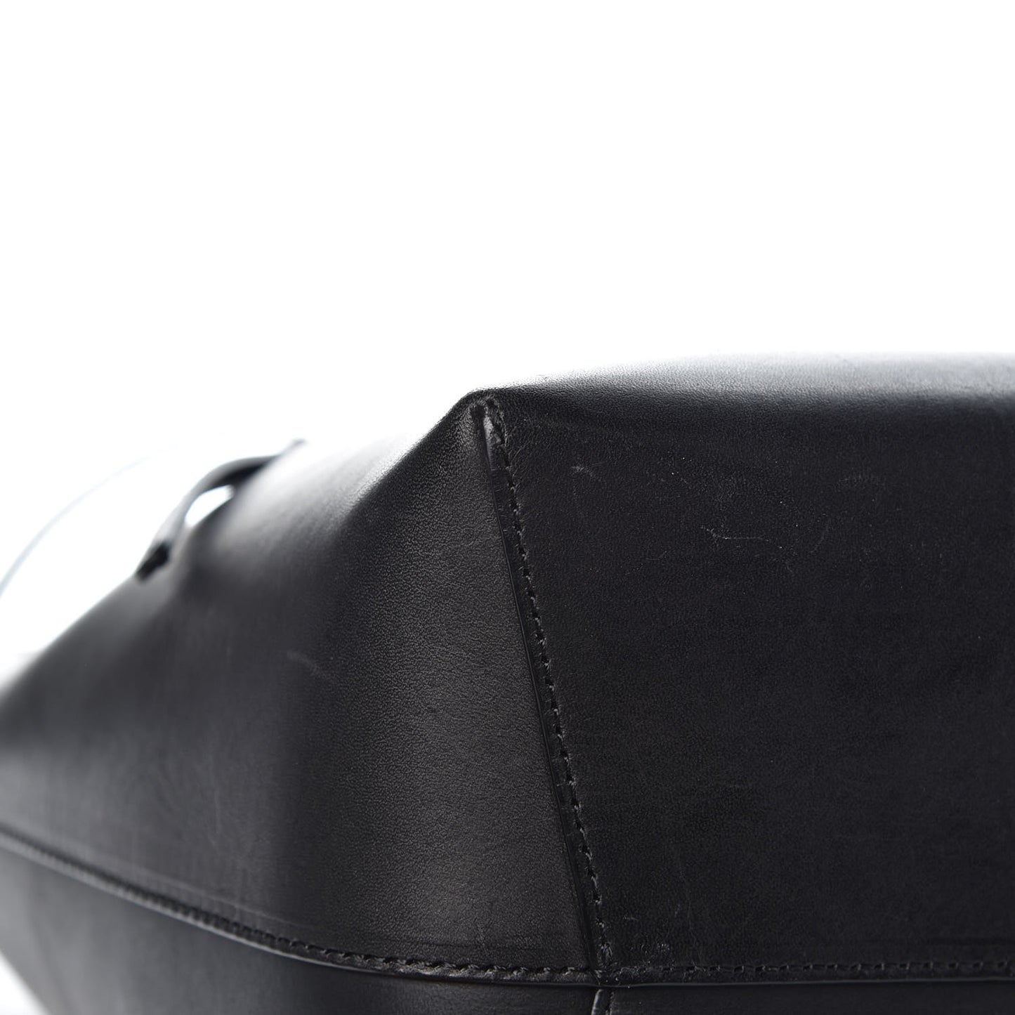 Vegetable Tanned Calfskin Bucket Bag Black Blu