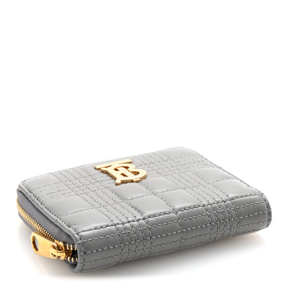 Burberry Lambskin Quilted Lola Wallet Grey 4 of 6
