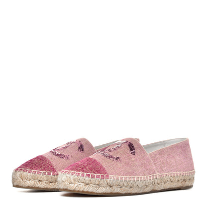 Chanel Toile Sequin CC Espadrilles 38 Pink Dark Pink 2 of 6