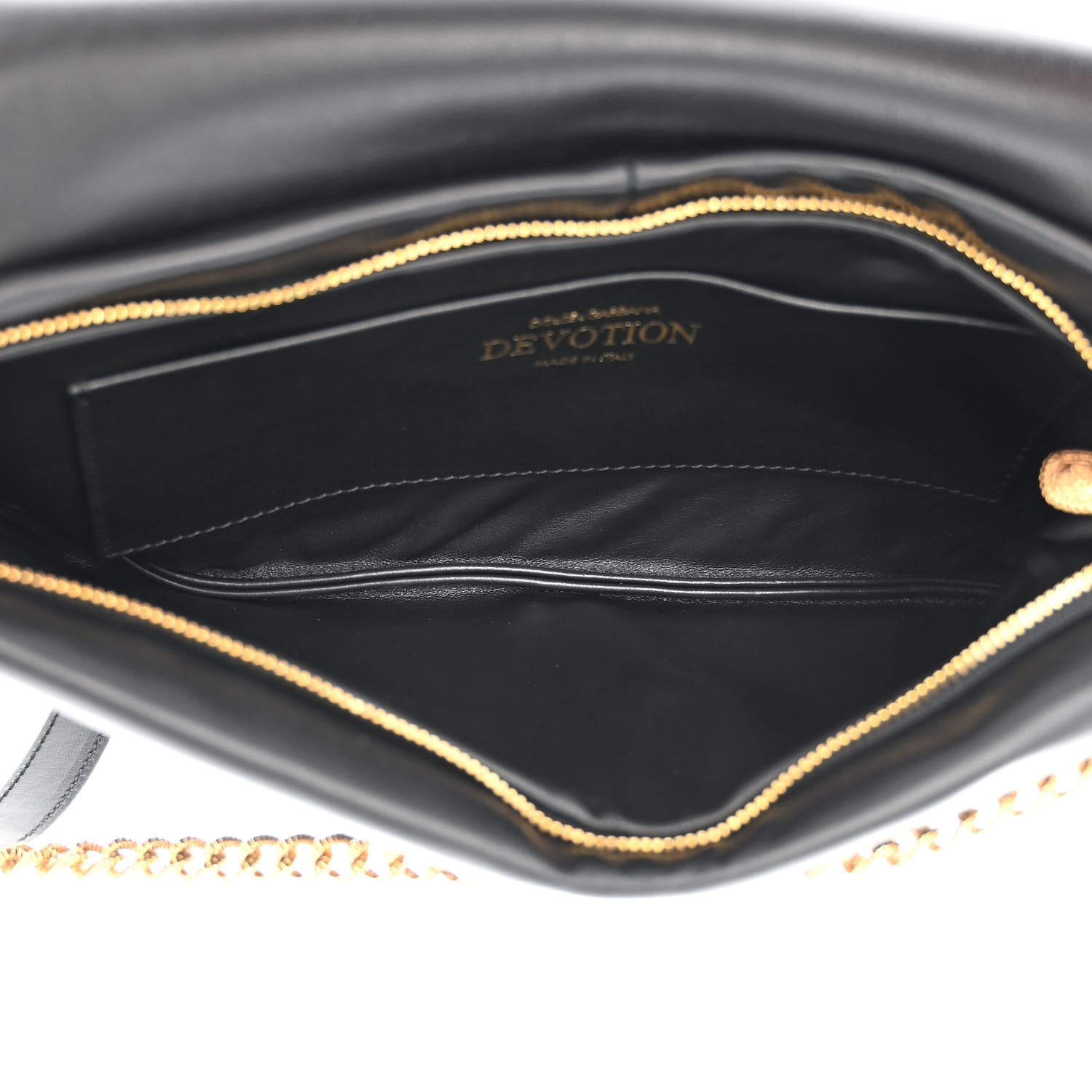 Dolce & Gabbana Calfskin Devotion Clutch With Chain Black 5 of 9