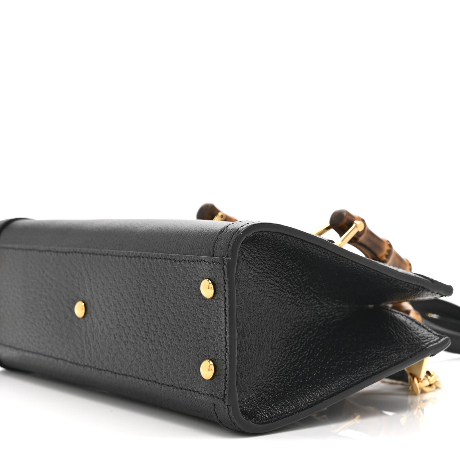 Gucci Textured Dollar Calfskin Web Small Diana Shoulder Bag Black