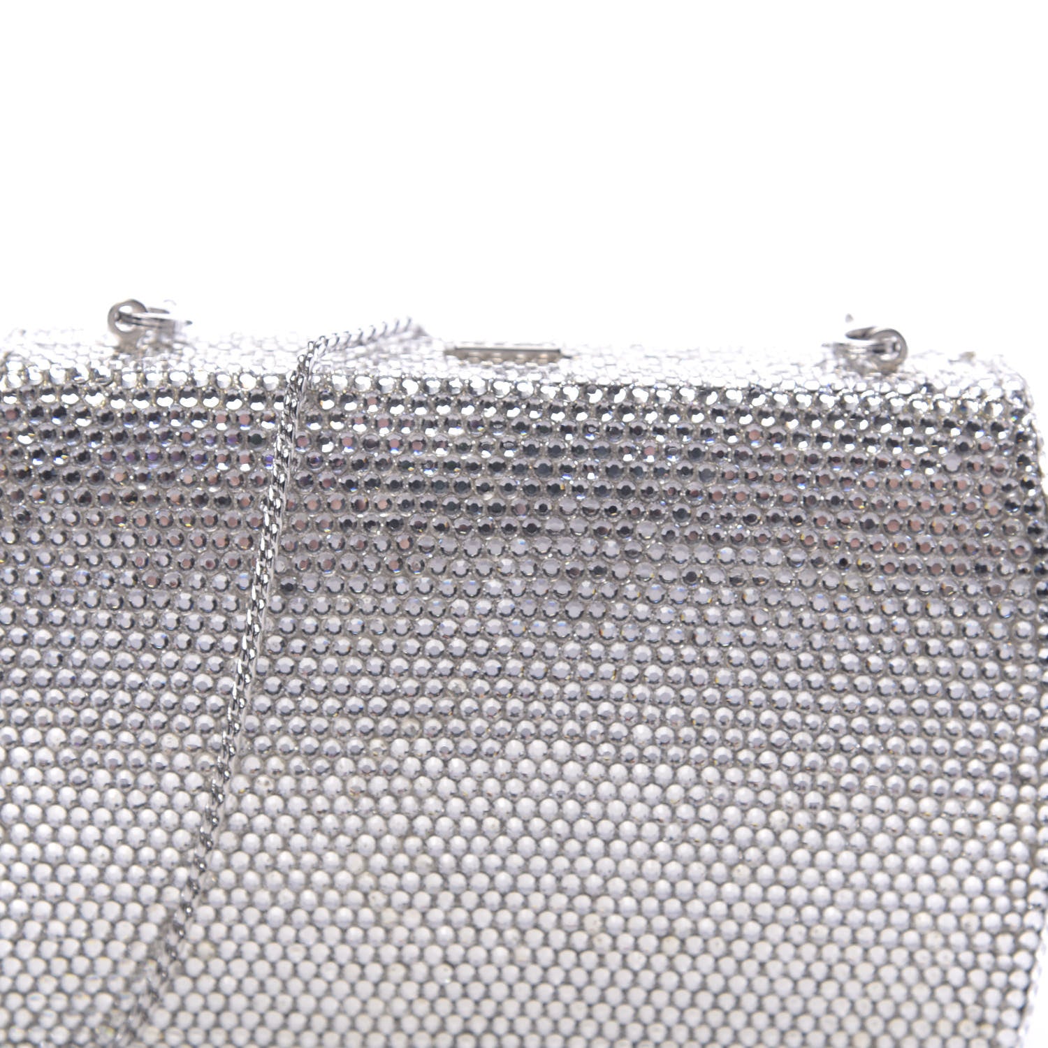 Judith Leiber Swarovski Crystal Minaudiere Clutch Silver 12 of 12