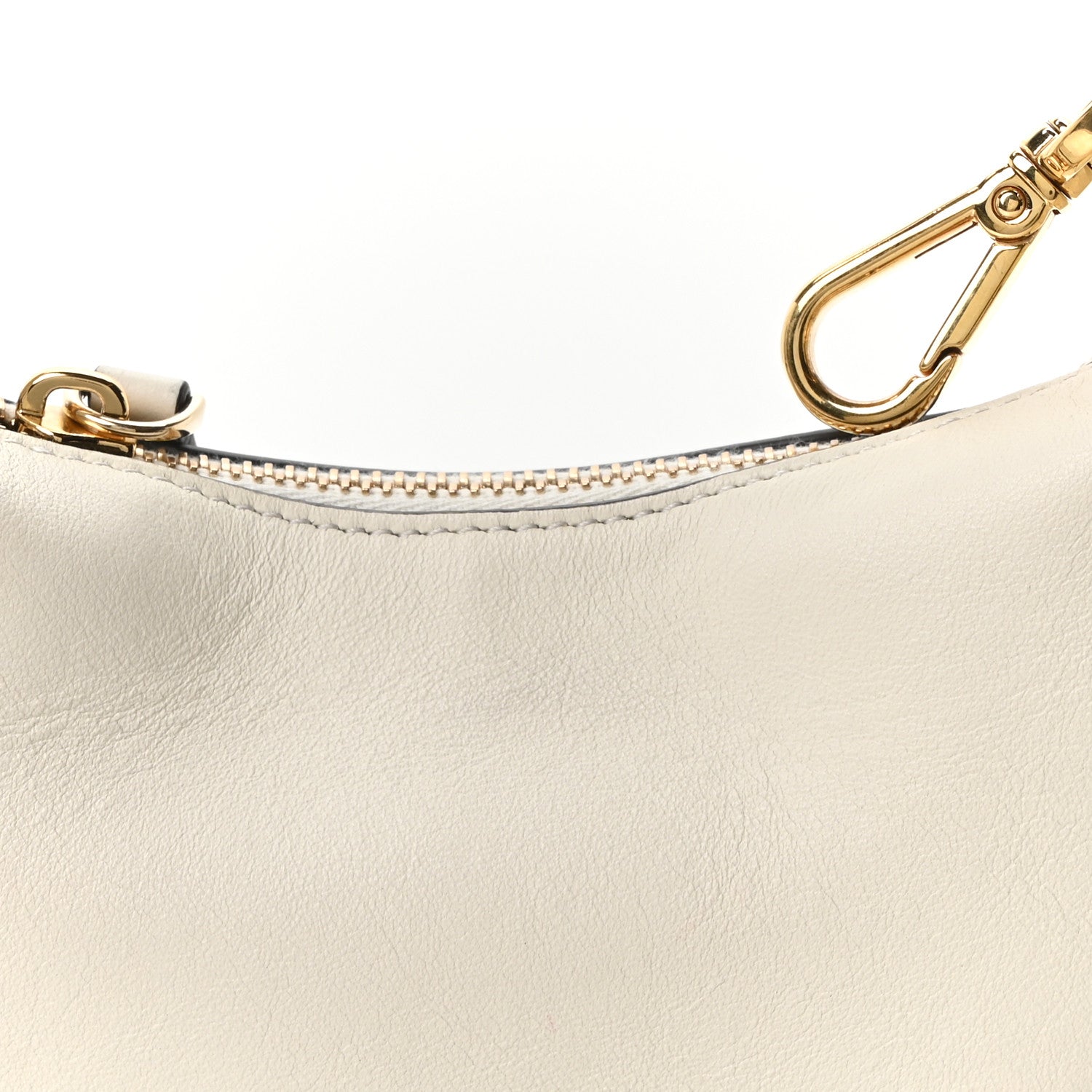Fendi Vitello Grace Matte Nano Fendigraphy Hobo Charm White Ice 8 of 10