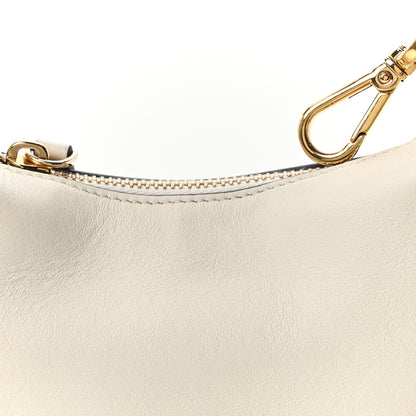 Fendi Vitello Grace Matte Nano Fendigraphy Hobo Charm White Ice 8 of 10