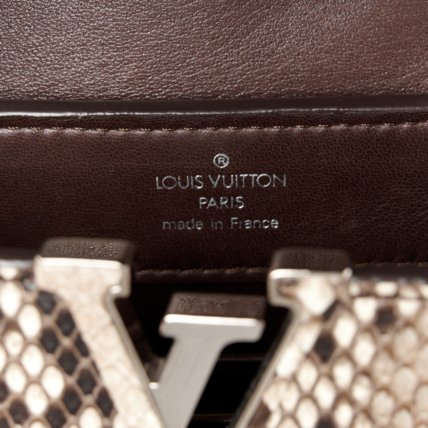 Louis Vuitton Snakeskin Capucines Mini Naturel 6 of 9