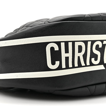 Christian Dior Lambskin Cannage Medium Dior Vibe Hobo Bag Black 9 of 11