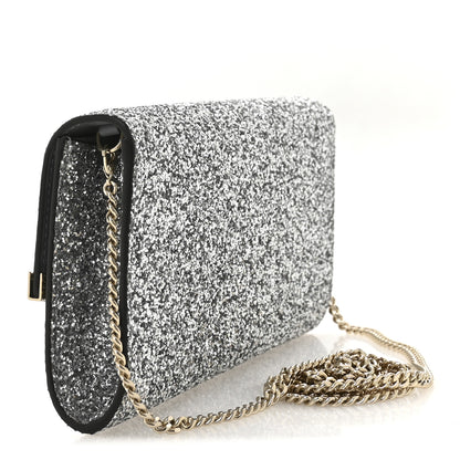 Jimmy Choo Glitter Emmie Clutch Silver 3 of 10