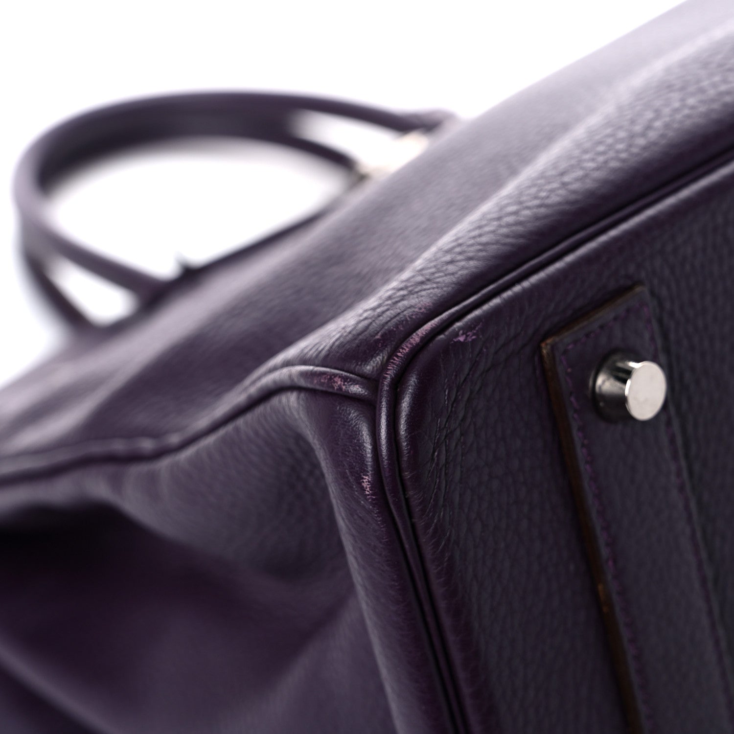 Hermes Taurillon Clemence Birkin 40 Raisin 33 of 46