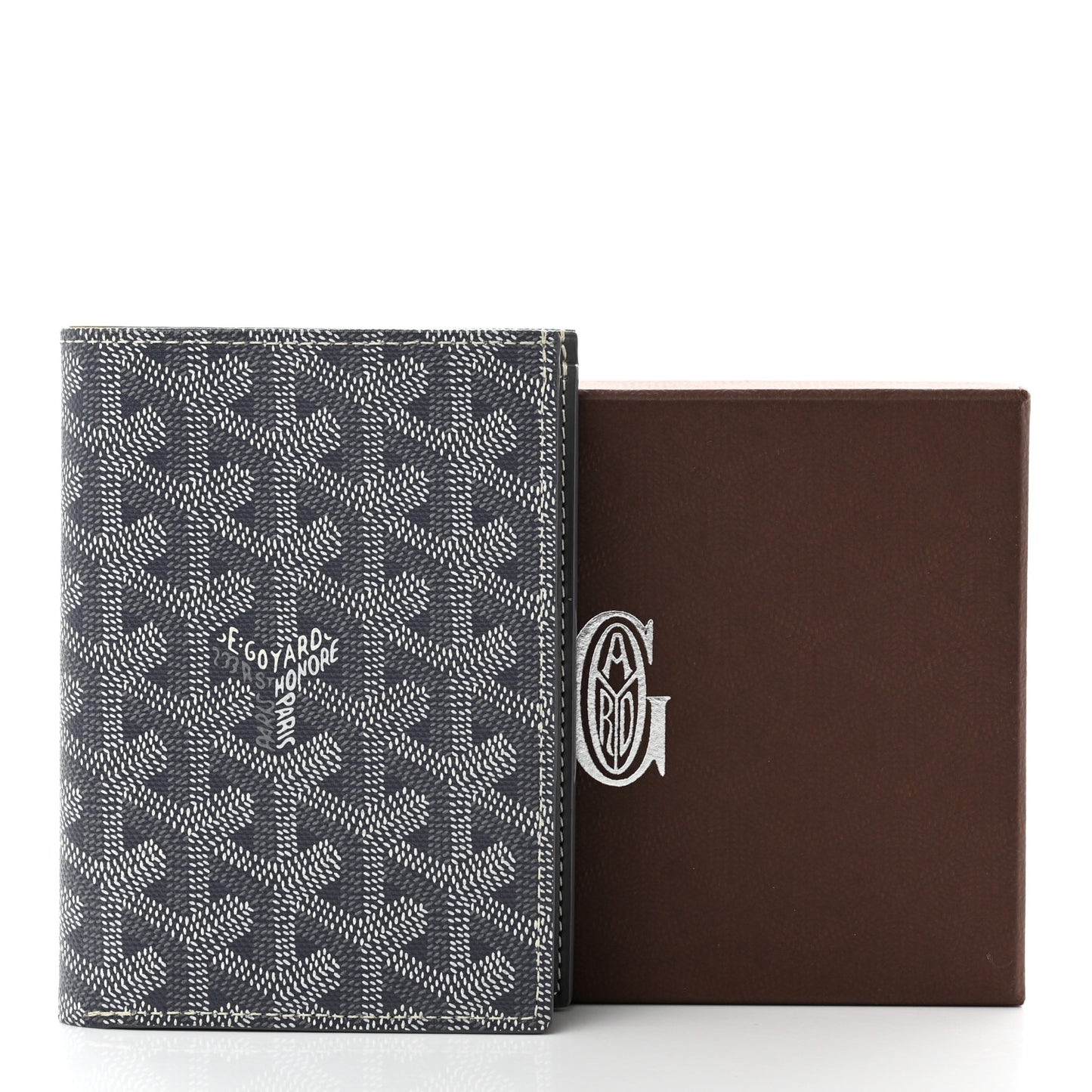 Goyardine Passport Wallet Grey