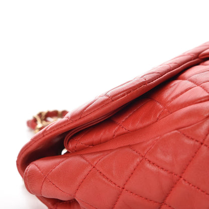 Chanel Lambskin Quilted Large Now and Forever Flap Red 16 of 16