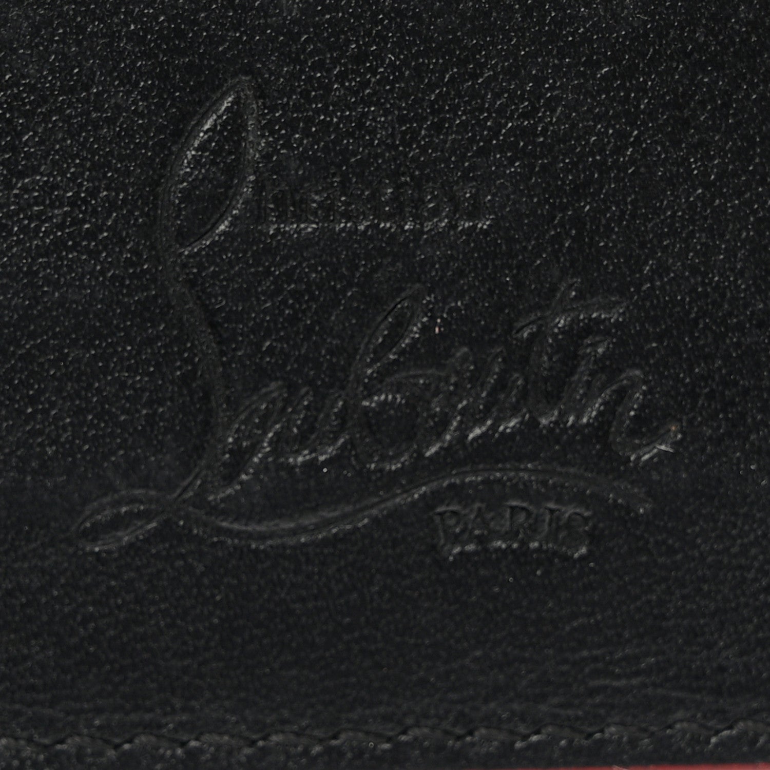 Christian Louboutin Calfskin Paris Spikes Kios Card Holder Black 6 of 13