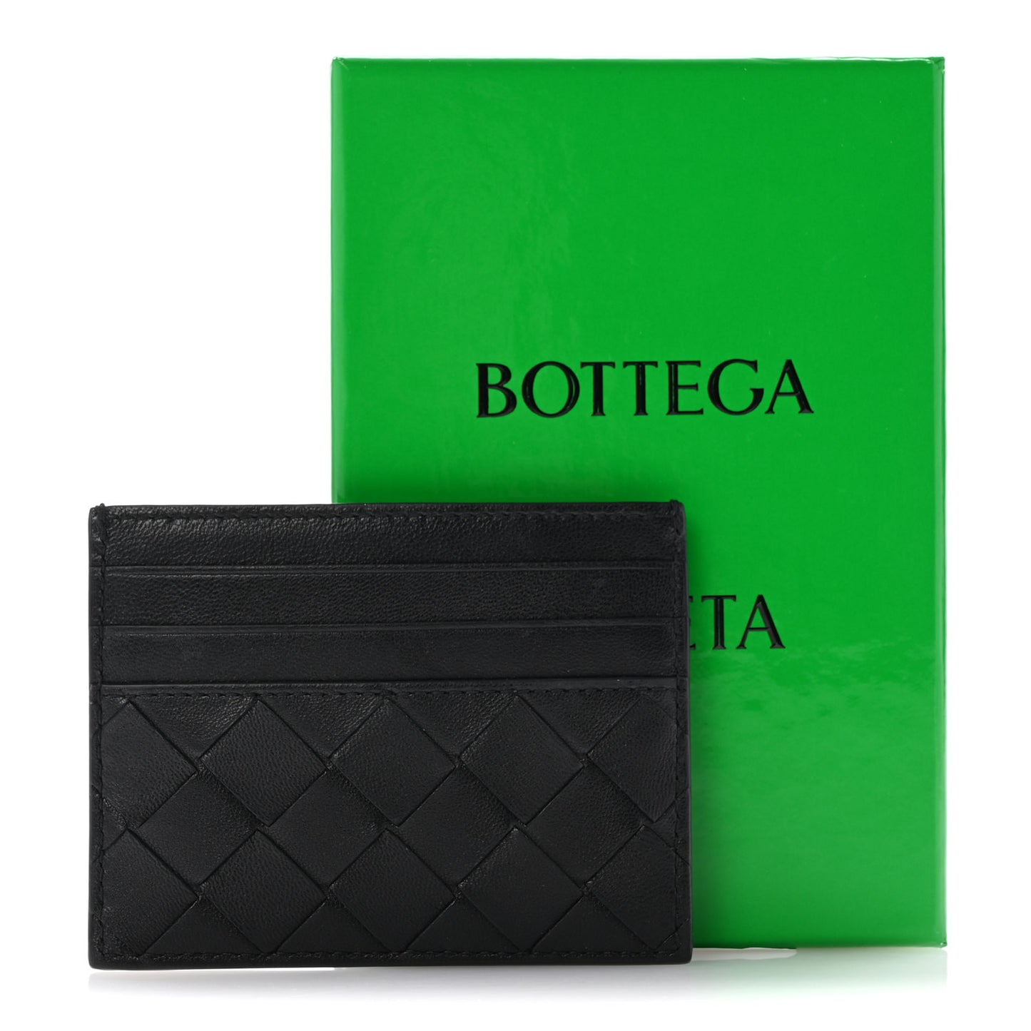 Nappa Intrecciato VN Card Case Black