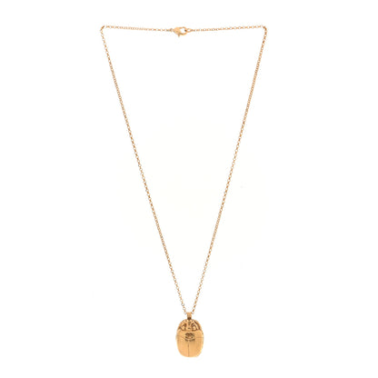Chanel Metal Scarab CC Locket Necklace Gold 3 of 6