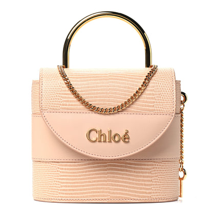 Chloe Calfskin Lizard Embossed Small Aby Lock Delicate Pink 1 of 4