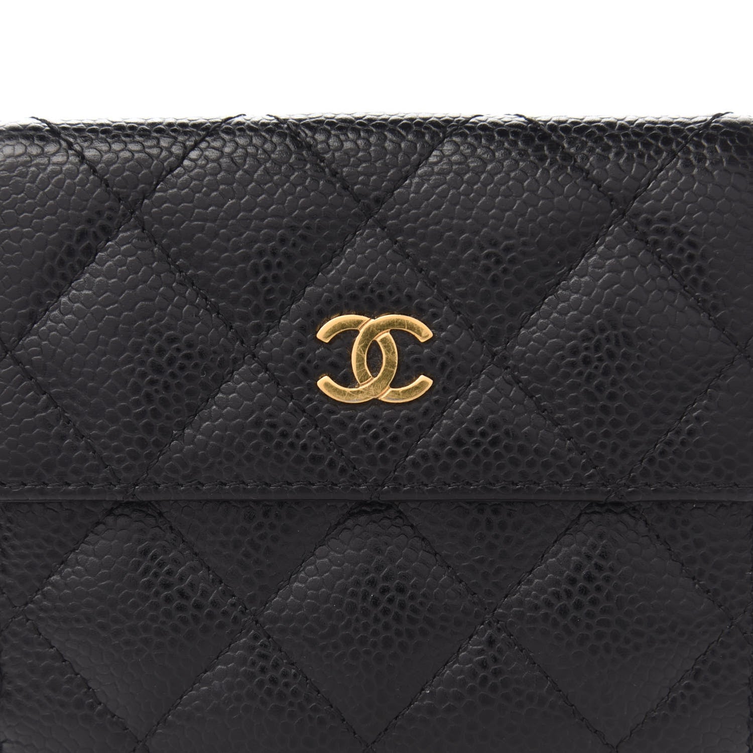 Chanel Caviar Quilted Compact French Flap Wallet Black 10 of 11