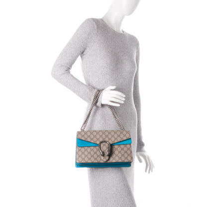 Gucci GG Supreme Monogram Small Dionysus Shoulder Bag Bright Turquoise 2 of 8