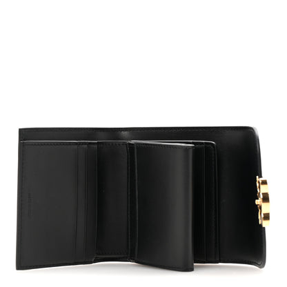 Celine Shiny Smooth Lambskin Small Triomphe Wallet Black 5 of 9