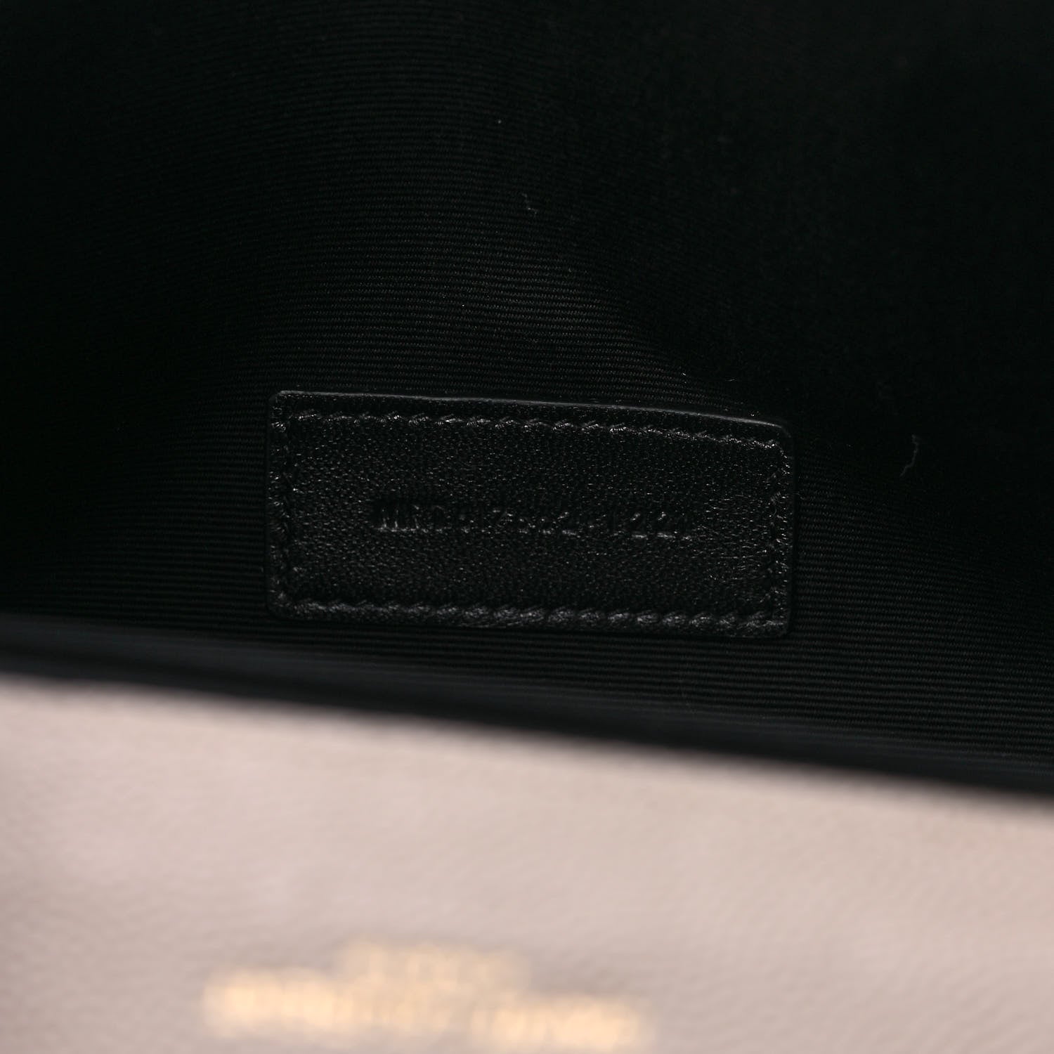 Saint Laurent Grain De Poudre Matelasse Chevron Monogram Envelope Clutch Dark Beige 6 of 7