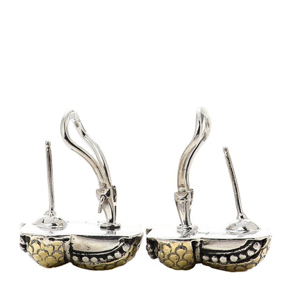 John Hardy Sterling Silver 18K Yellow Gold Armadillo Earrings 3 of 5