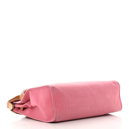 Hermes Toile Vache Hunter Herbag Zip 31 PM Rose Lipstick Natural 5 of 21