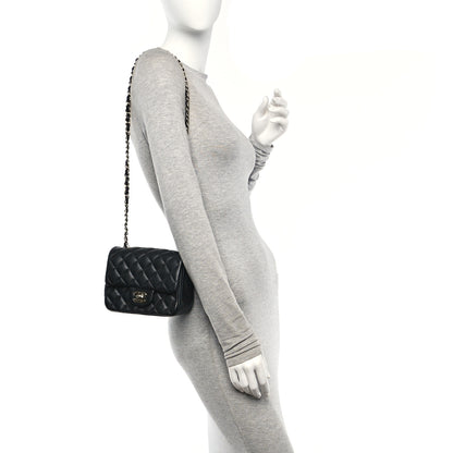 Chanel Lambskin Quilted Mini Square Flap Black 2 of 10