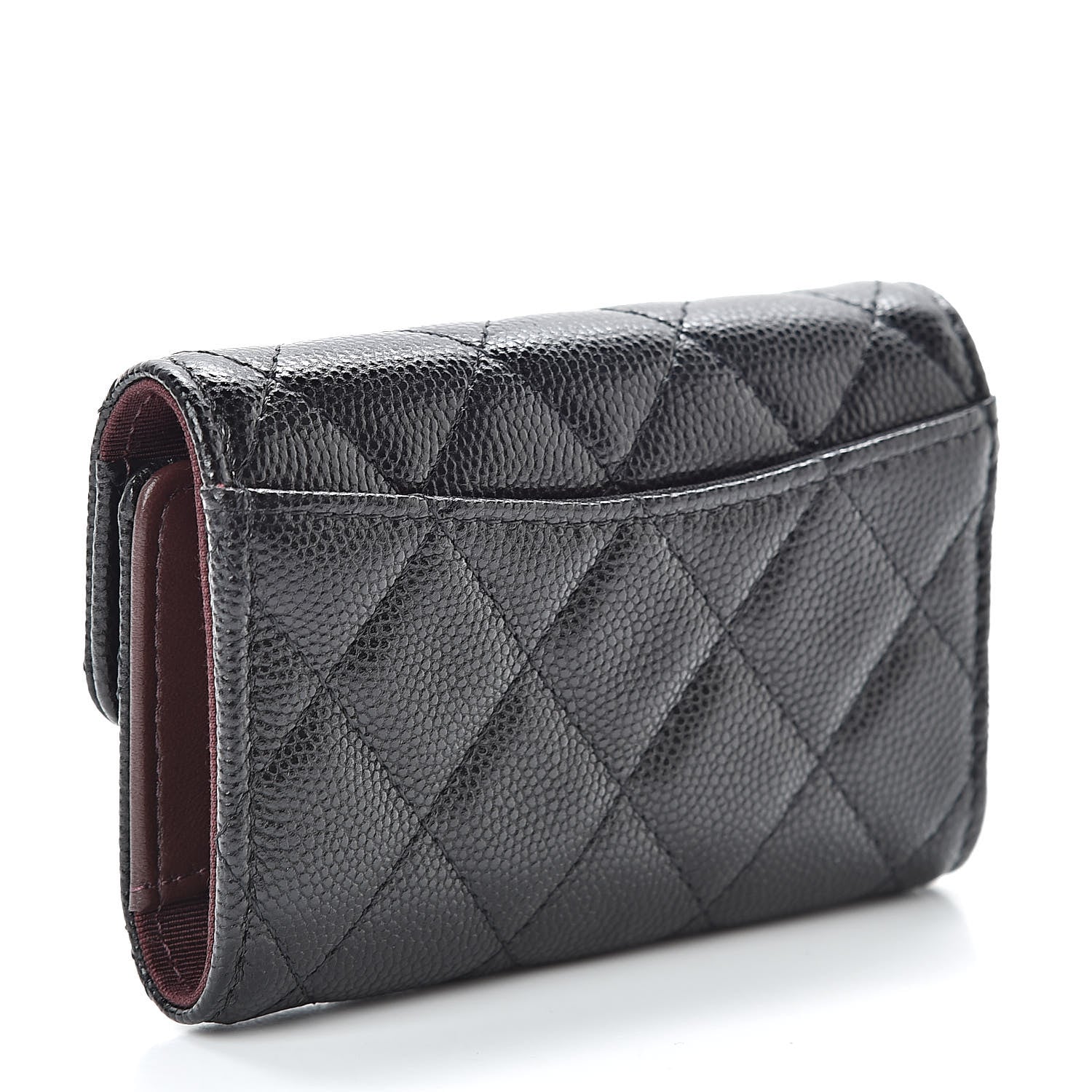Chanel Caviar Quilted Classic 4 Key Holder Wallet Black 3 of 10