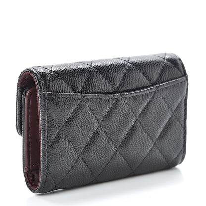 Chanel Caviar Quilted Classic 4 Key Holder Wallet Black 3 of 10