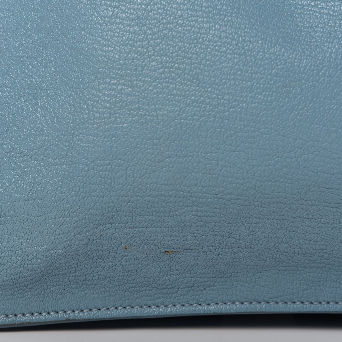 Goatskin Madras Shopping Tote Azzurro